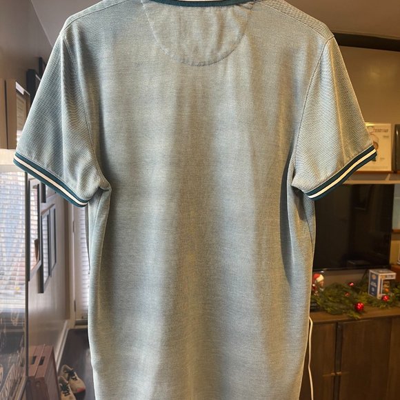 Ted Baker Collared Polo Shirt - Blue/Size 3 (Medium) - Picture 3 of 3